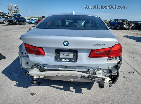 WBAJA5C53KBX46873 2019 BMW 5 SERIES Серебряный Вид сзади