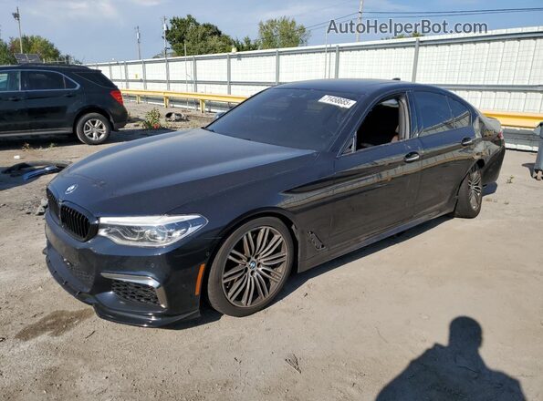 WBAJB9C58JB036449 2018 BMW M5 Black Առջևի ձախ երեք քառորդ տեսարան