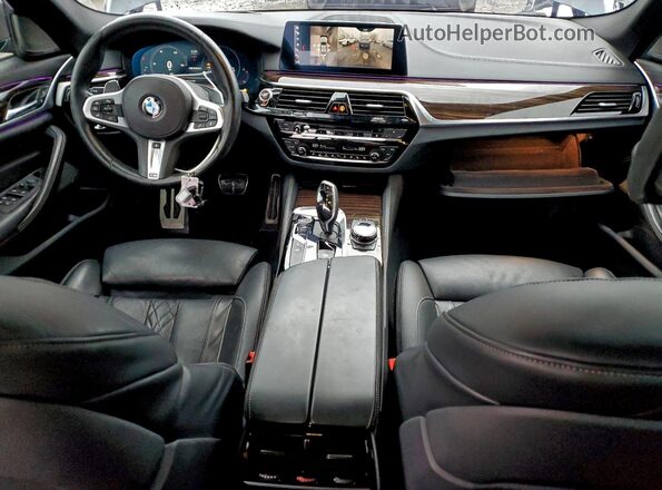 WBAJB9C58KB287666 2019 BMW M5 Blue Dashboard view