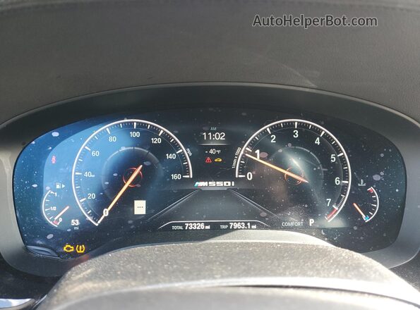 WBAJB9C58KB464877 2019 BMW M5 Серебряный Вид щитка приборов