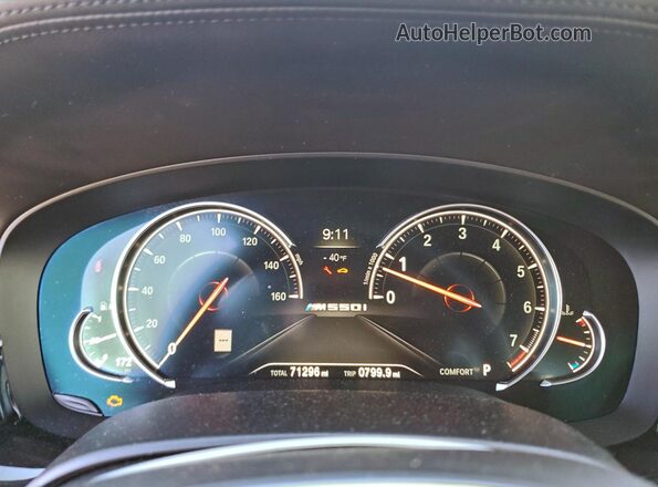 WBAJB9C59JB049727 2018 BMW M5 Синий Вид щитка приборов