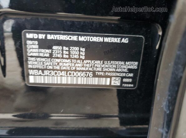 WBAJR3C04LCD06676 2020 BMW 5 SERIES Black Вид підкапотного простору