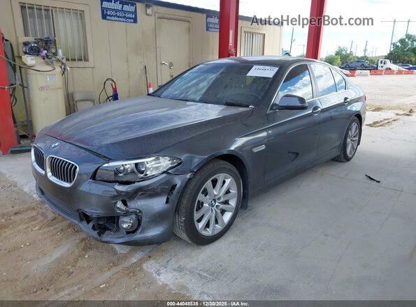 WBAXA5C55GD691977 2016 BMW 5 SERIES Gray Передня ліва чверть
