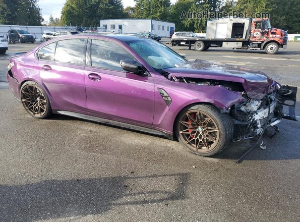 WBS33HJ0XSFU35120 2025 BMW M3 Фиолетовый Передняя правая четверть