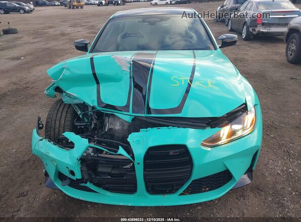 WBS33HK06SCS09205 2025 BMW M4 Зеленый Вид сзади