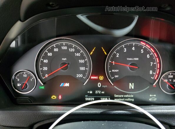 WBS3R9C3XHA014032 2017 BMW M4 Black Widok zestawu wskaźników