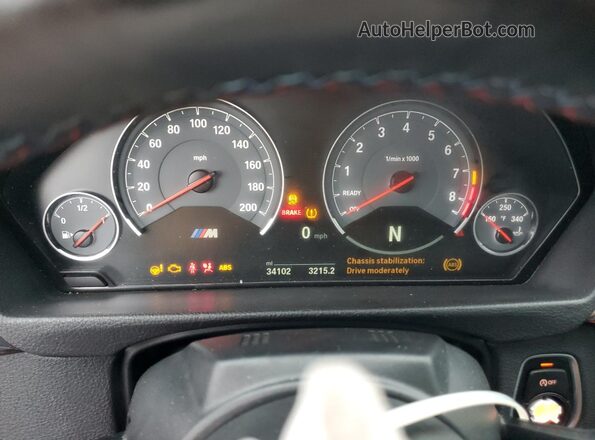 WBS3U9C56GP968630 2016 BMW M4 Синий Вид щитка приборов