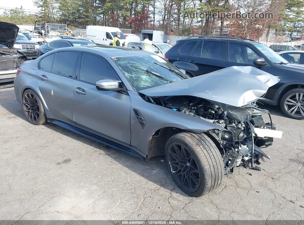 WBS43AY01RFS41331 2024 BMW M3 Gray Front right