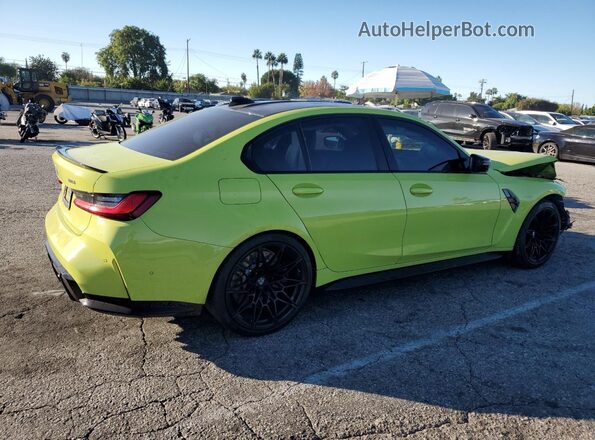 WBS53AY03NFM89739 2022 BMW M3 Желтый Задняя правая четверть