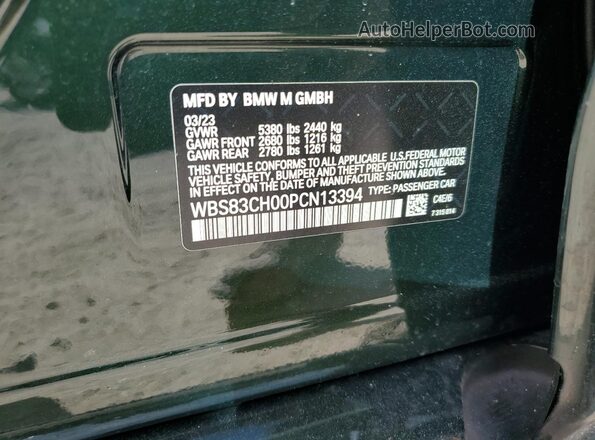 WBS83CH00PCN13394 2023 BMW M5 Зеленый Вид подкапотного пространства