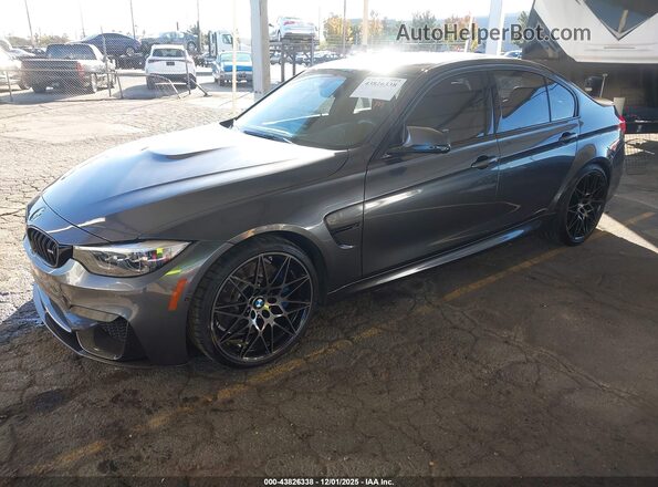 WBS8M9C58J5J79159 2018 BMW M3 Серый Передняя левая четверть