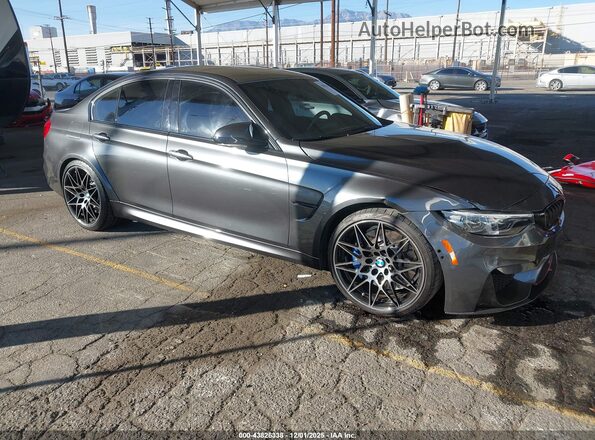 WBS8M9C58J5J79159 2018 BMW M3 Серый Передняя правая четверть