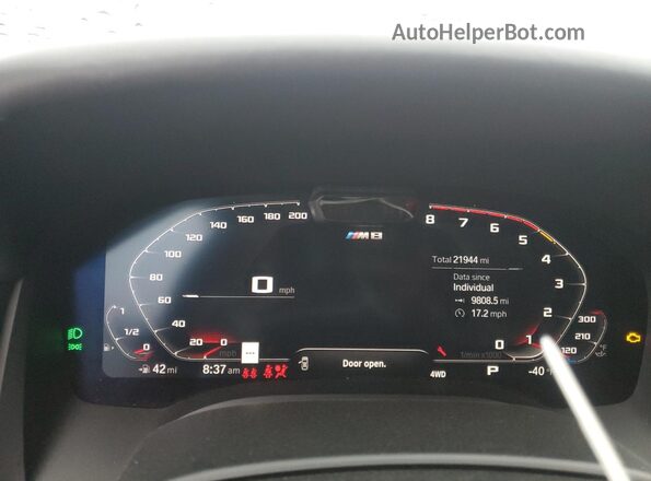 WBSDZ0C0XPCK98447 2023 BMW M8 Gray Widok zestawu wskaźników