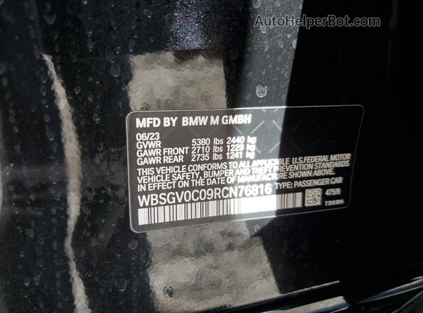 WBSGV0C09RCN76816 2024 BMW M8 Black Engine compartment view