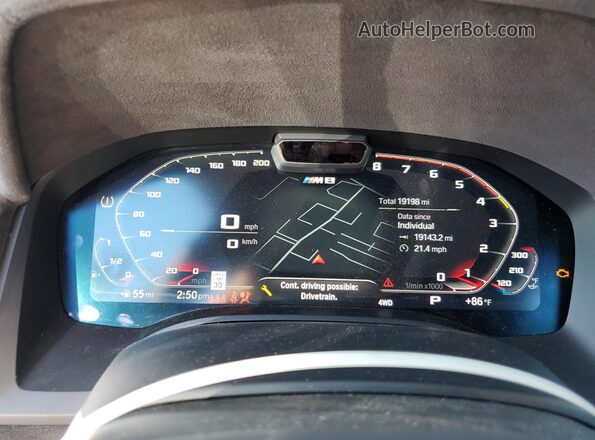 WBSGV0C09RCN76816 2024 BMW M8 Black Instrument cluster view