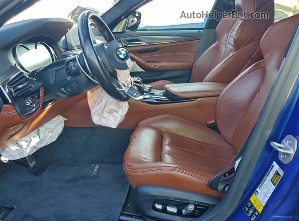 WBSJF0C55KB448437 2019 BMW M5 Blue Vista interior delantera