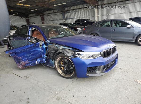 WBSJF0C55KB448437 2019 BMW M5 Blue Delantero derecho