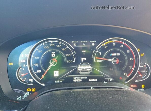 WBSJF0C55KB448437 2019 BMW M5 Blue Vista del cuadro de instrumentos