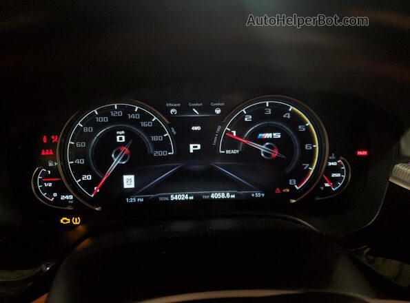 WBSJF0C56KB284146 2019 BMW M5 Silver Вид щитка приладів