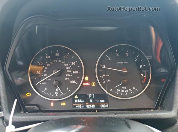 WBXHT3C37H5F74147 2017 BMW X1 Серый Вид щитка приборов