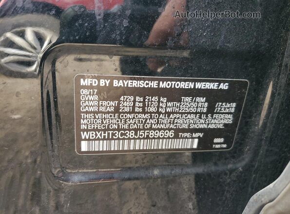 WBXHT3C38J5F89696 2018 BMW X1 Black Widok komory silnika