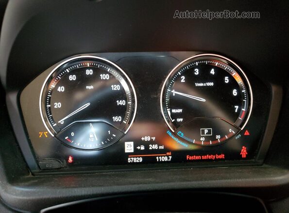WBXYN1C03M5S27202 2021 BMW X2 Gray ხელსაწყოთა პანელის ხედი