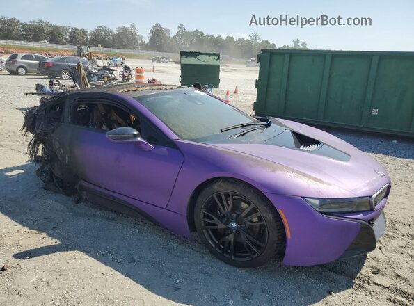 WBY2Z2C57GV675843 2016 BMW I8 Фиолетовый Передняя правая четверть