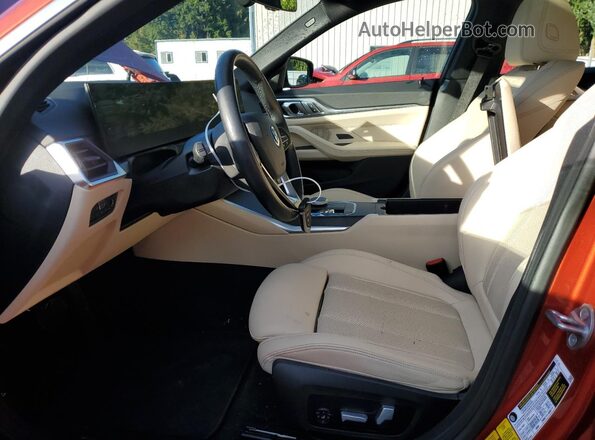 WBY43AW00PFP86510 2023 BMW I4 Orange Սալոնի դիմացի տեսք