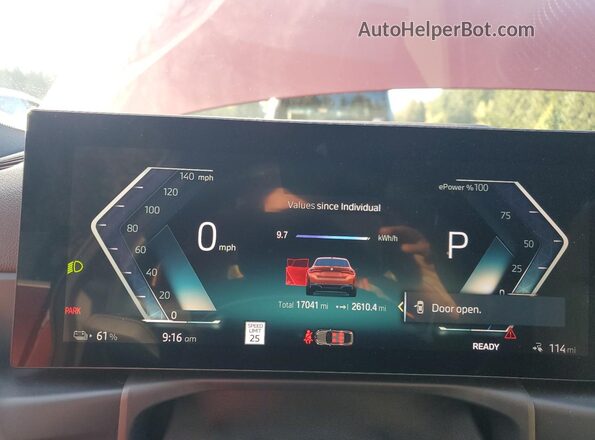 WBY43AW00PFP86510 2023 BMW I4 Orange Սարքավորումների վահանակի տեսք