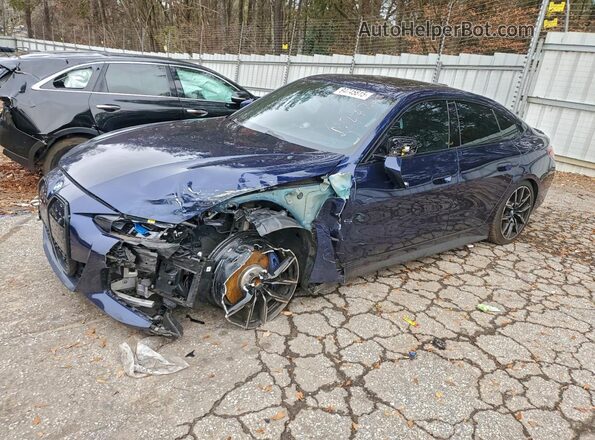 WBY73AW00NFN24240 2022 BMW I4 Синий Передняя левая четверть