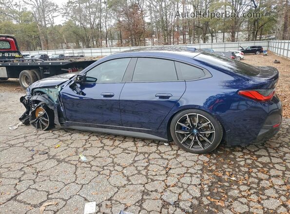 WBY73AW00NFN24240 2022 BMW I4 Синий Задняя левая четверть