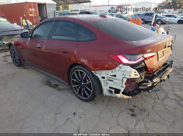 WBY73AW05NFN05084 2022 BMW I4 Бордовый Задняя левая четверть