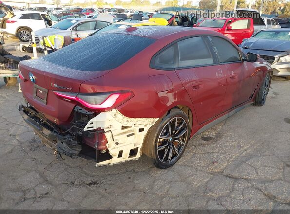 WBY73AW05NFN05084 2022 BMW I4 Бордовый Задняя правая четверть