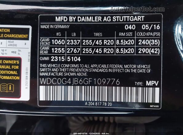WDC0G4JB6GF109776 2016 MERCEDES-BENZ GLC 300 Black Вид підкапотного простору