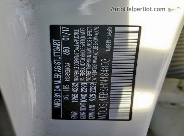 WDDSJ4EB6HN484803 2017 MERCEDES-BENZ CLA-CLASS White Շարժիչի բաժամունքի տեսք