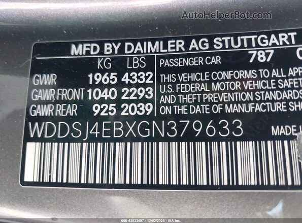 WDDSJ4EBXGN379633 2016 MERCEDES-BENZ CLA 250 Silver Вид підкапотного простору