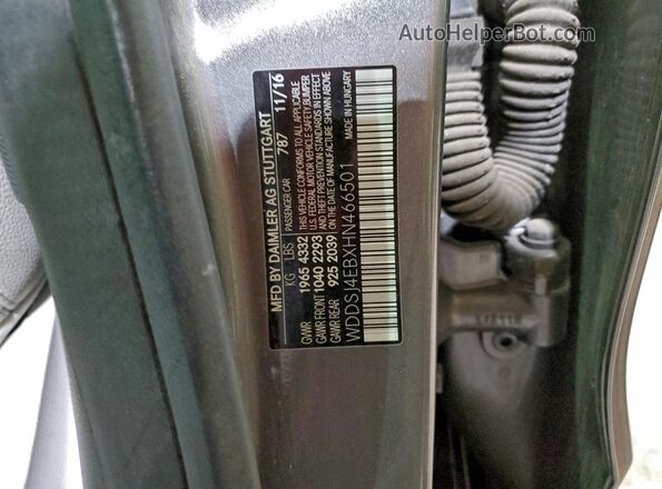 WDDSJ4EBXHN466501 2017 MERCEDES-BENZ CLA-CLASS Серый Вид подкапотного пространства