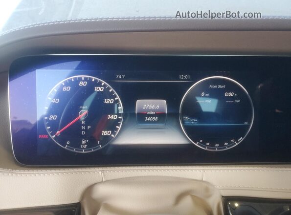 WDDUG6GB2KA428694 2019 MERCEDES-BENZ S Черный Вид щитка приборов