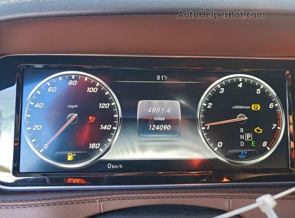 WDDUG8CB0HA310752 2017 MERCEDES-BENZ S Black ხელსაწყოთა პანელის ხედი