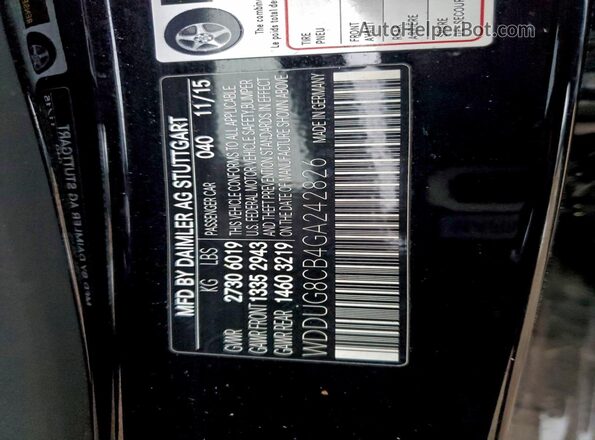 WDDUG8CB4GA242826 2016 MERCEDES-BENZ S Черный Вид подкапотного пространства
