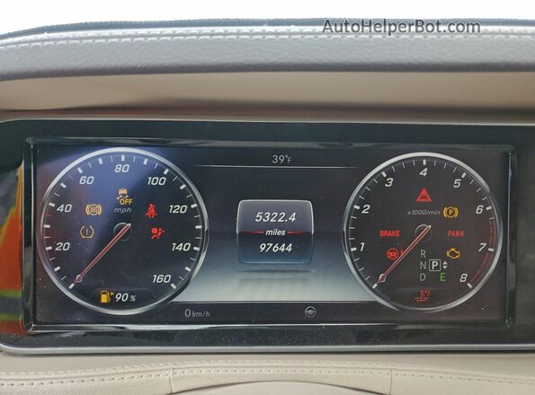 WDDUG8CB5GA234590 2016 MERCEDES-BENZ S White Widok zestawu wskaźników