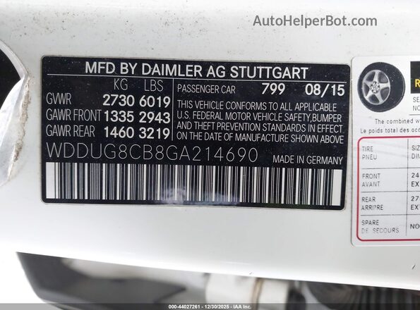 WDDUG8CB8GA214690 2016 MERCEDES-BENZ S-CLASS Белый Вид подкапотного пространства