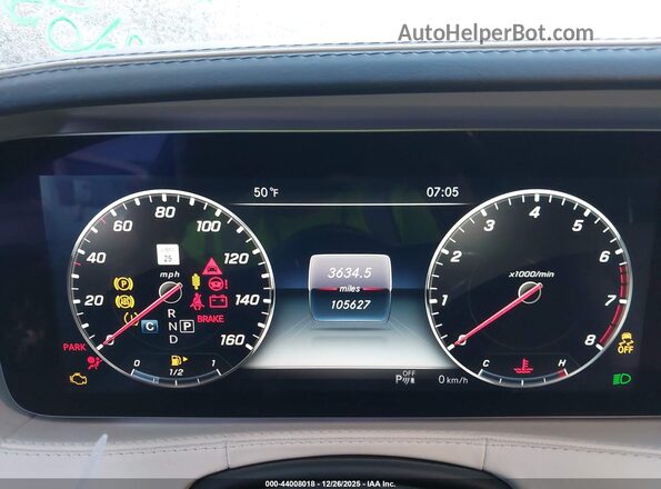 WDDUG8DB0JA418261 2018 MERCEDES-BENZ S-CLASS Черный Вид задних сидений