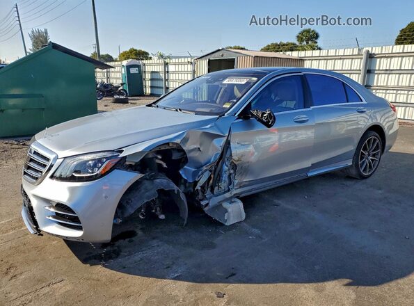 WDDUG8DB2KA492122 2019 MERCEDES-BENZ S Синий Передняя левая четверть