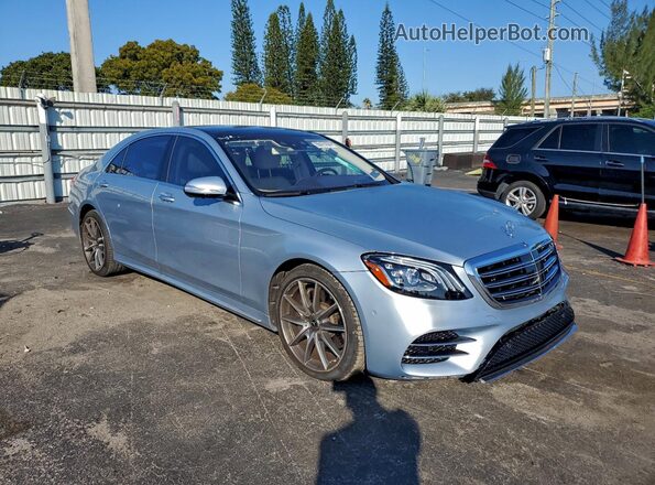 WDDUG8DB2KA492122 2019 MERCEDES-BENZ S Синий Передняя правая четверть