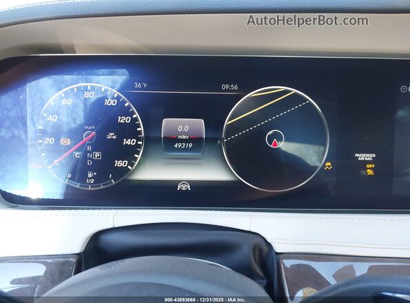 WDDUG8DB4KA428809 2019 MERCEDES-BENZ S-CLASS Gray Вид задніх сидінь