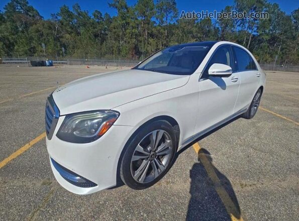 WDDUG8DB7JA376414 2018 MERCEDES-BENZ S Белый Передняя левая четверть