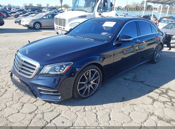 WDDUG8DBXKA439376 2019 MERCEDES-BENZ S-CLASS Dark Blue წინა მარცხენა ხედი სამი მეოთხედიდან