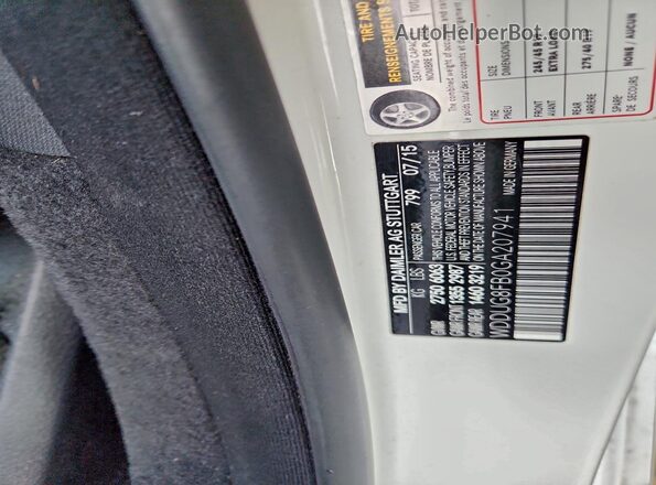 WDDUG8FB0GA207941 2016 MERCEDES-BENZ S Белый Вид подкапотного пространства
