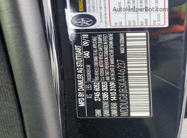 WDDUG8JB3KA446237 2019 MERCEDES-BENZ S Black ძრავის განყოფილების ხედი
